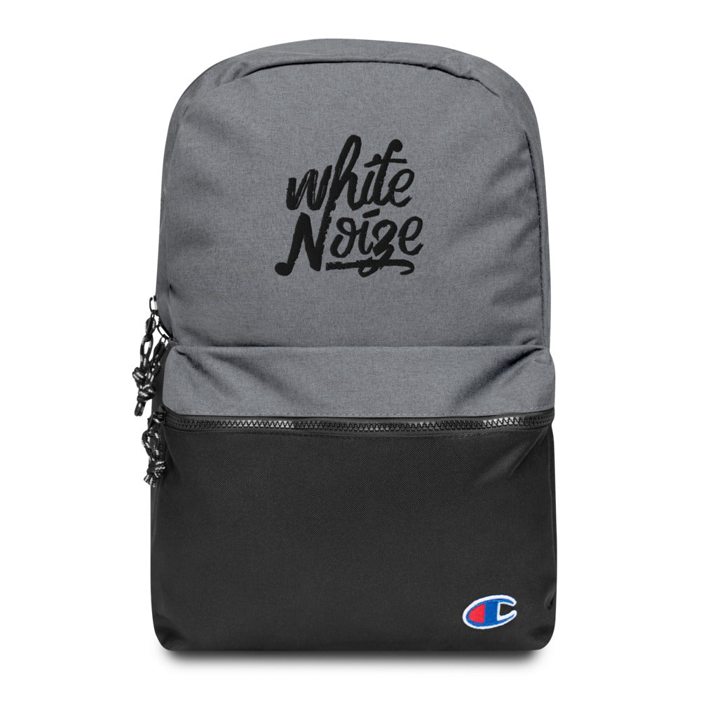 White Noize Signature Embroidered Champion Backpack